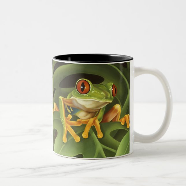 Tasse observée par rouge de grenouille d'arbre (Droit)