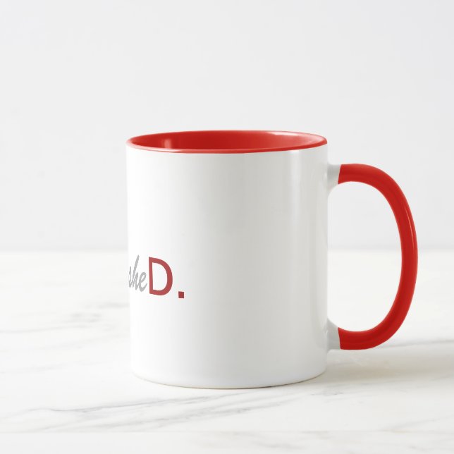 Tasse Obtention du diplôme drôle finie (Droite)