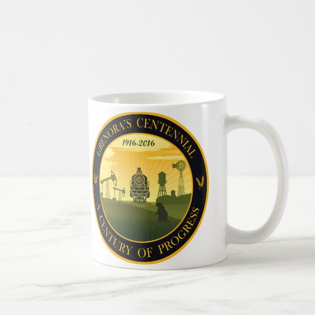 Tasse officielle centennale de logo de Grenora (Droite)