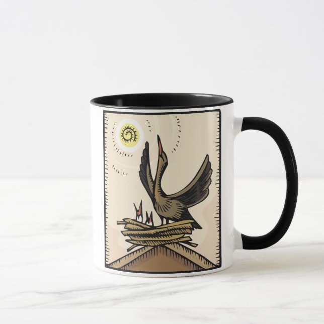 Tasse Oiseaux de mère et de bébé (Droite)