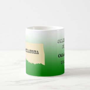 Tasse - Oklahoma Staat Karte mit Stadt