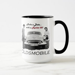 Tasse Oldsmobile "font une date… avec un Rocket 88 !"