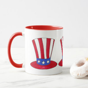 Tasse Oncle Sam Top Hat Juillet 4ème USA Patriotique