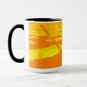 TASSE OPÉRATEUR DE CRANE GOLF GOLFING IMAGINAIRE ART OPÉ