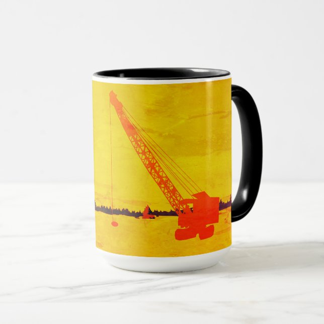 TASSE OPÉRATEUR DE CRANE PÊCHE GLACE NORTHWEST CRANE ART (Devant droit)