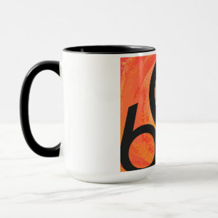 Tasse Orange 60 Anniversaire de la Décennie