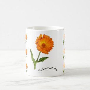 Tasse - Orange Calendula Blume