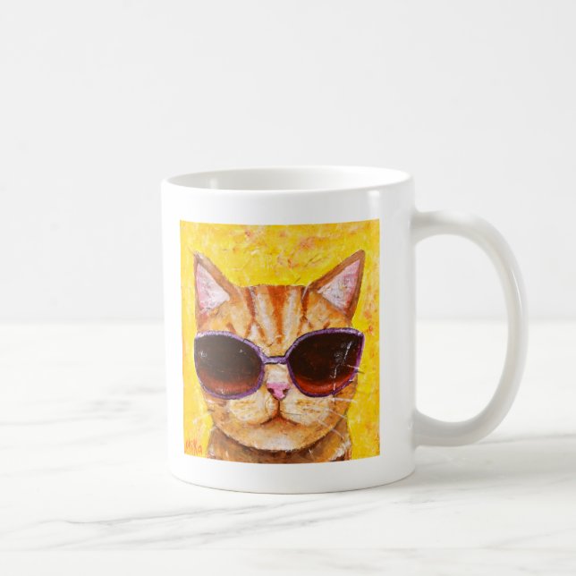 Tasse orange de chat tigré de chat de tasse de (Droite)