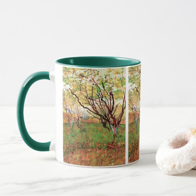 Tasse Orchard à Blossom par Vincent van Gogh (Avec donut)