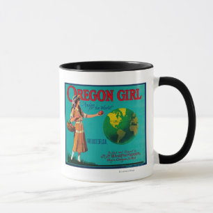 Tasse Oregon Girl Apple Crate LabelElgin, OU