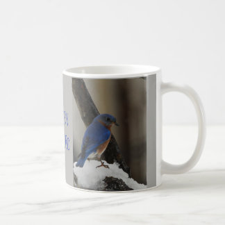 Tasse orientale d'oiseau bleu de Milou