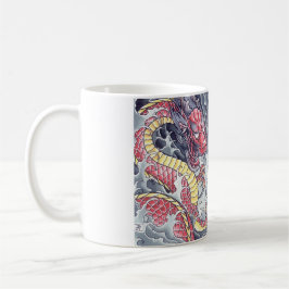 Tasse orientale fraîche de tatouage de dragons