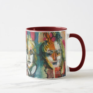 Tasse originale d'aquarelle des dames II