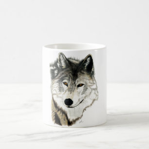 Tasse originale d'art de loup