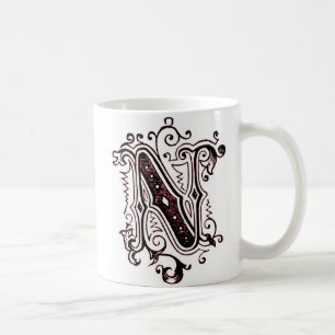 Tasse ornée vintage 'N'