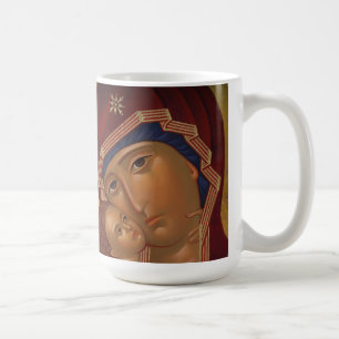 Tasse orthodoxe de Noël avec des icônes