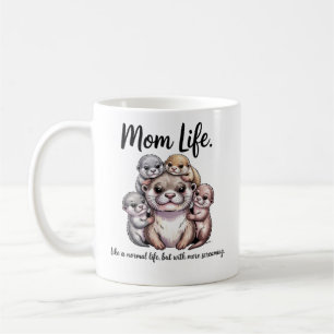 Tasse Otter Mom Life - Tasse à café drôle sur la p