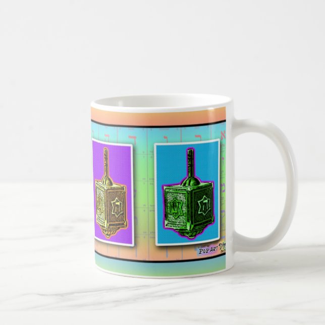 Tasse ou tasse de Dreidels d'art de bruit (Droite)