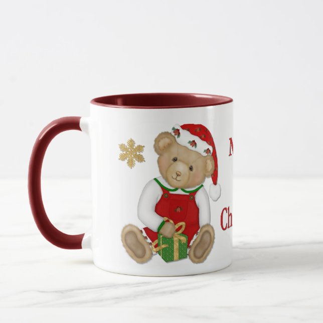Tasse Ours en peluche de Noël - Garçon (Gauche)
