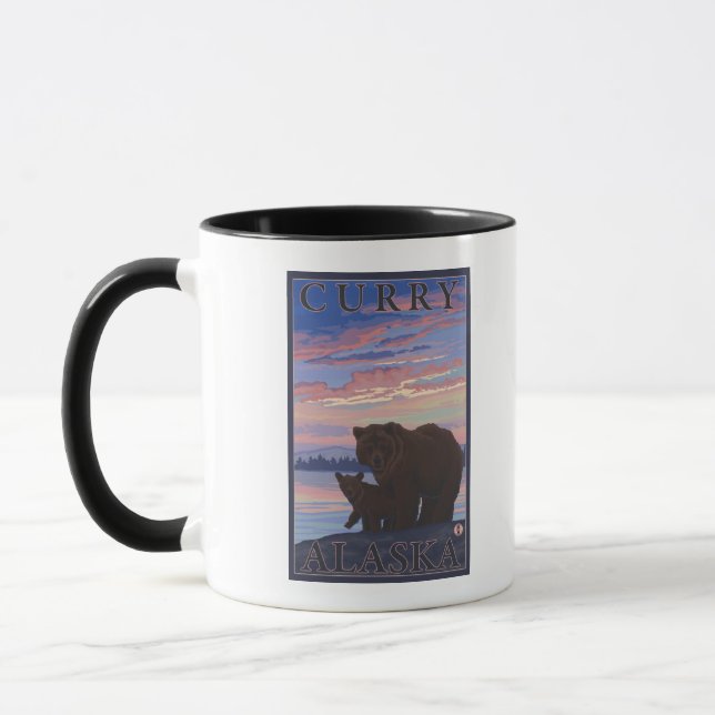 Tasse Ours et cub - Curry, Alaska (Gauche)