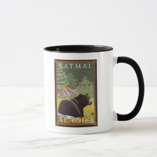 Tasse Ours noir en forêt - Katmai, Alaska