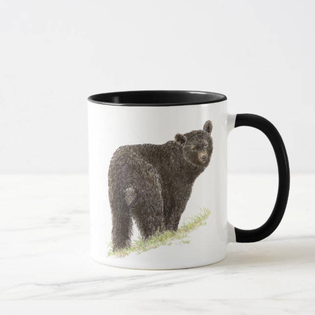 Tasse Ours Noir mignon, Nature animale, Faune (Droite)