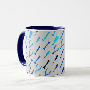 Tasse Outils de bricoleur, sur le gris argenté