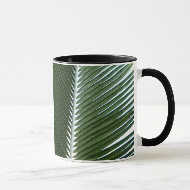 Tasse Overlapping Palm Fronds Tropical Green Abstract (Droite)