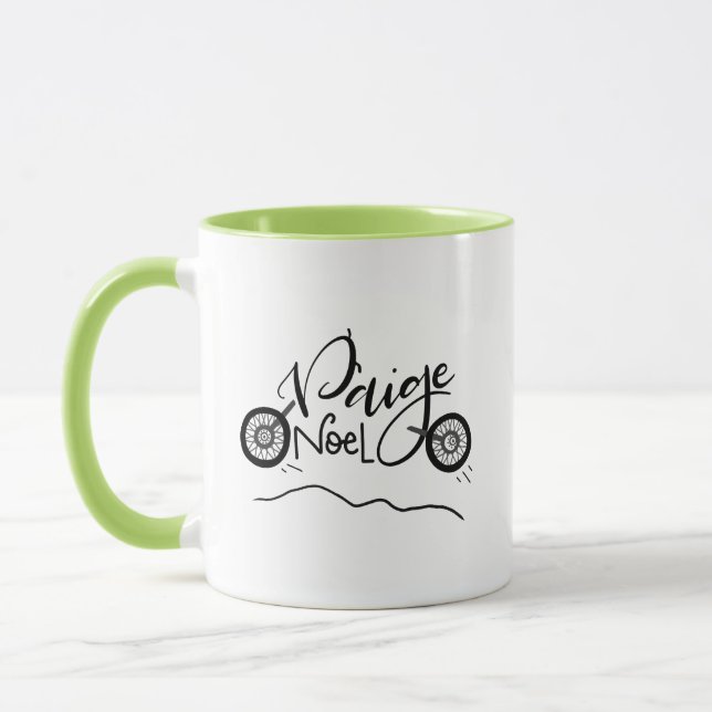 Tasse Paige Noel - Commande de lettres personnalisée (Gauche)