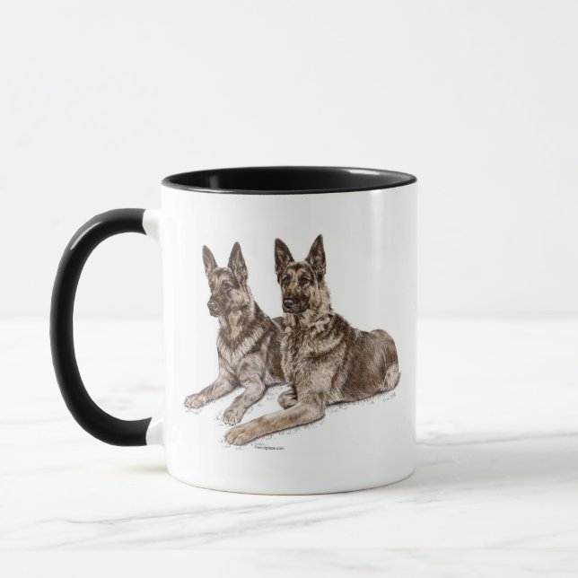Tasse Paire de chiens bergers allemands (Gauche)