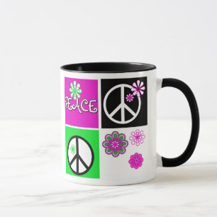 Tasse Paix chaude de couleurs