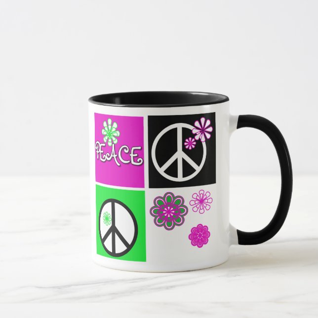 Tasse Paix chaude de couleurs (Droite)