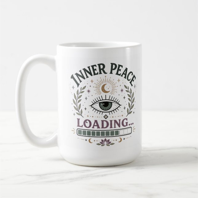 Tasse « Paix intérieure en chargement… » (Gauche)