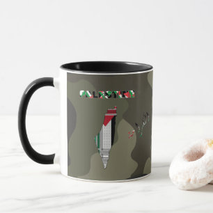 Tasse Palestine - Cadeau Mug Écharpe Palestinienne