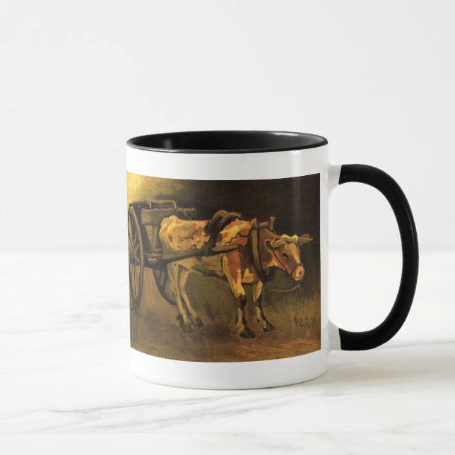 Tasse Panier avec boeuf rouge et blanc par Vincent van G (Droite)