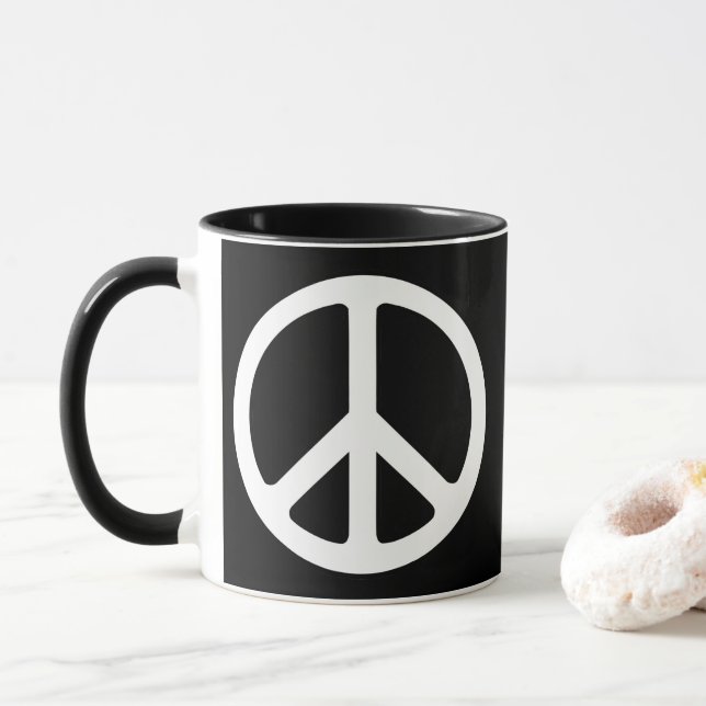 Tasse Panneau de paix (Avec donut)