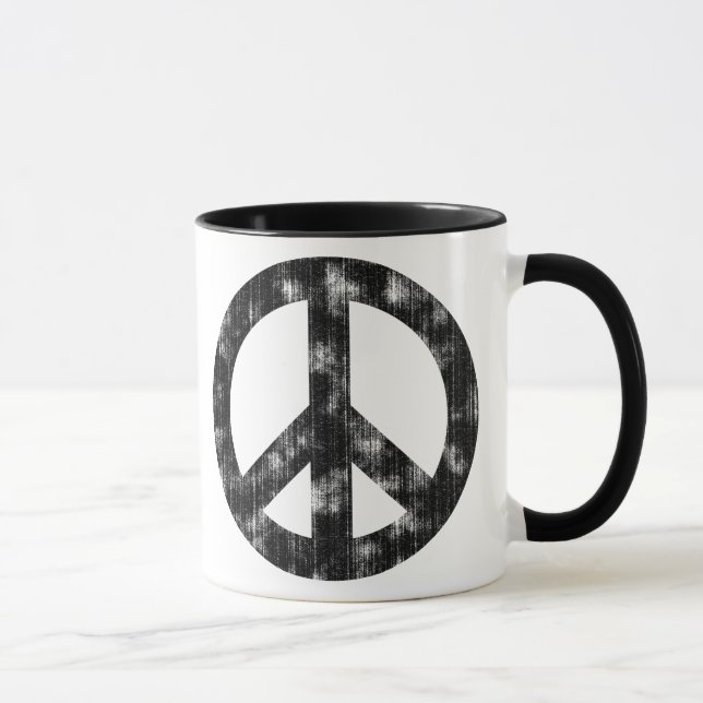 Tasse Panneau de Paix Noir Perdu (Droite)