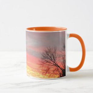 Tasse Panoramique Coucher de soleil d'hiver/Musique du l