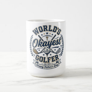 Tasse Papa Golfeur Moyen du Monde Cadeau de Golf D