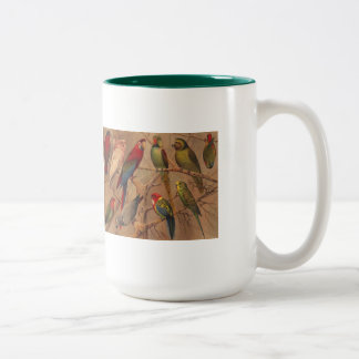Tasse, Papageien reichlich Zweifarbige Tasse