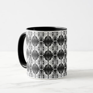 Tasse Papier peint Art Déco motif - noir et blanc