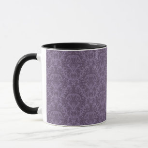 Tasse Papier peint floral pourpre 2