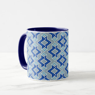 Tasse Papiers peints Art Déco, gris et bleu