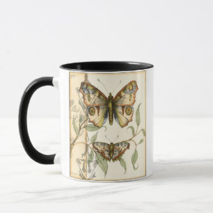 Tasse Papillons tandem au-dessus de feuille vert