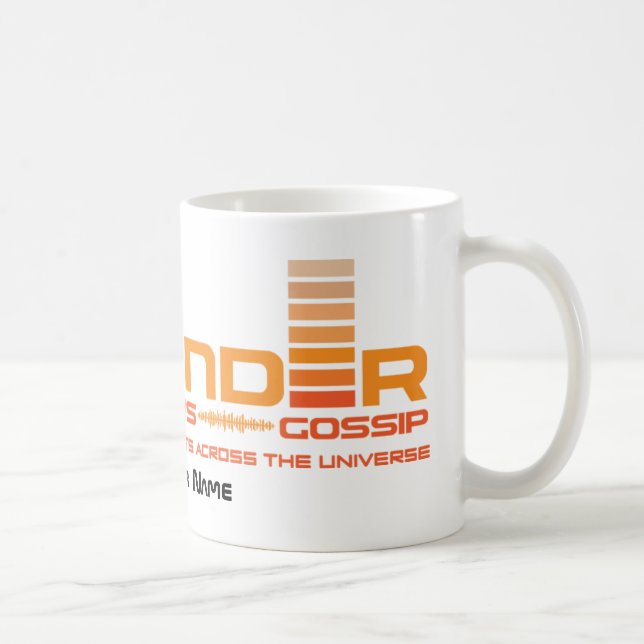 Tasse par radio blanche de Sidewinder avec le nom (Droite)