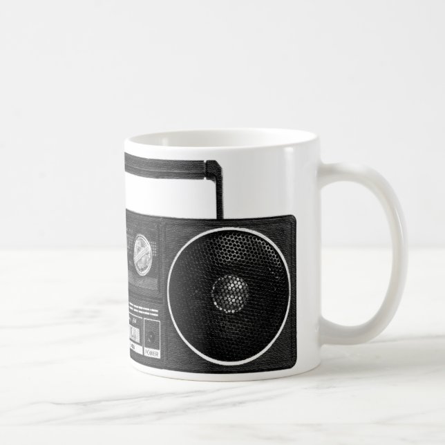 Tasse par radio vintage (noir) (Droite)