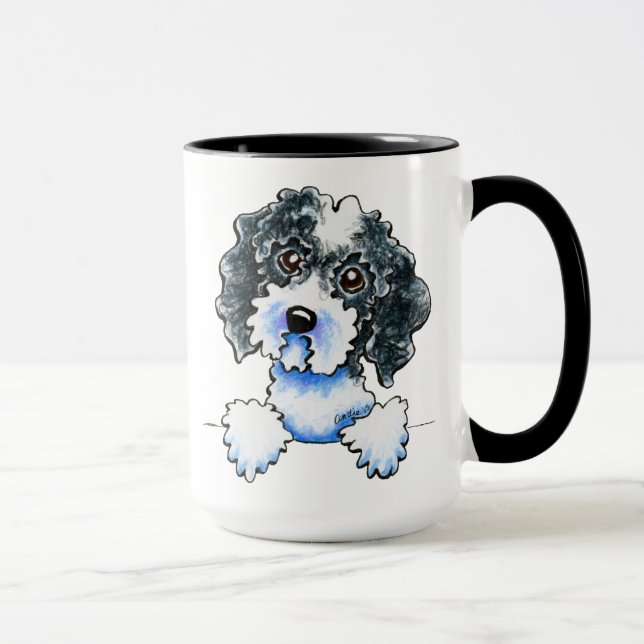 Tasse Parti Noir Cockapou Lié (Droite)