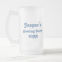 Tasse Partie personnalisée bleue de boule de bowling