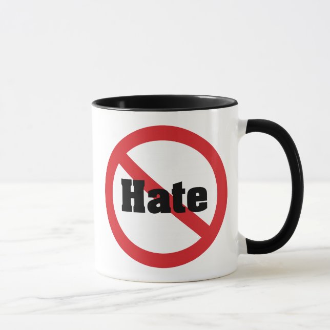Tasse Pas de haine (Droite)