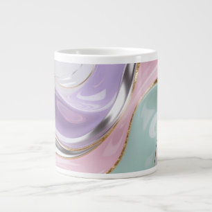 Tasse pastel d'art fluide abstrait – Art pastel te